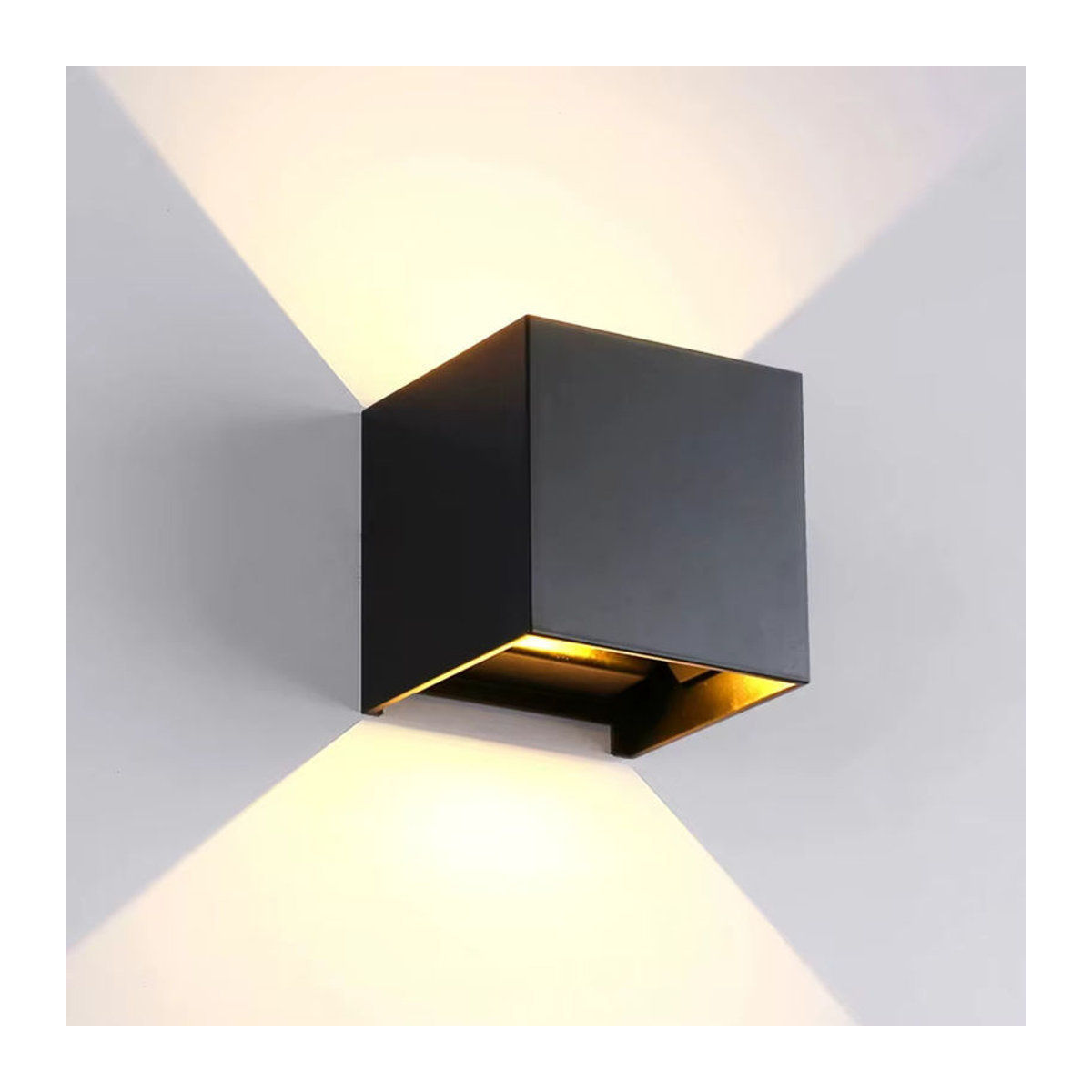 EE LED Wandleuchte IP65 wasserdicht in Schwarz für Outdoor und Indoor im minimalistischen Design - Bild 2