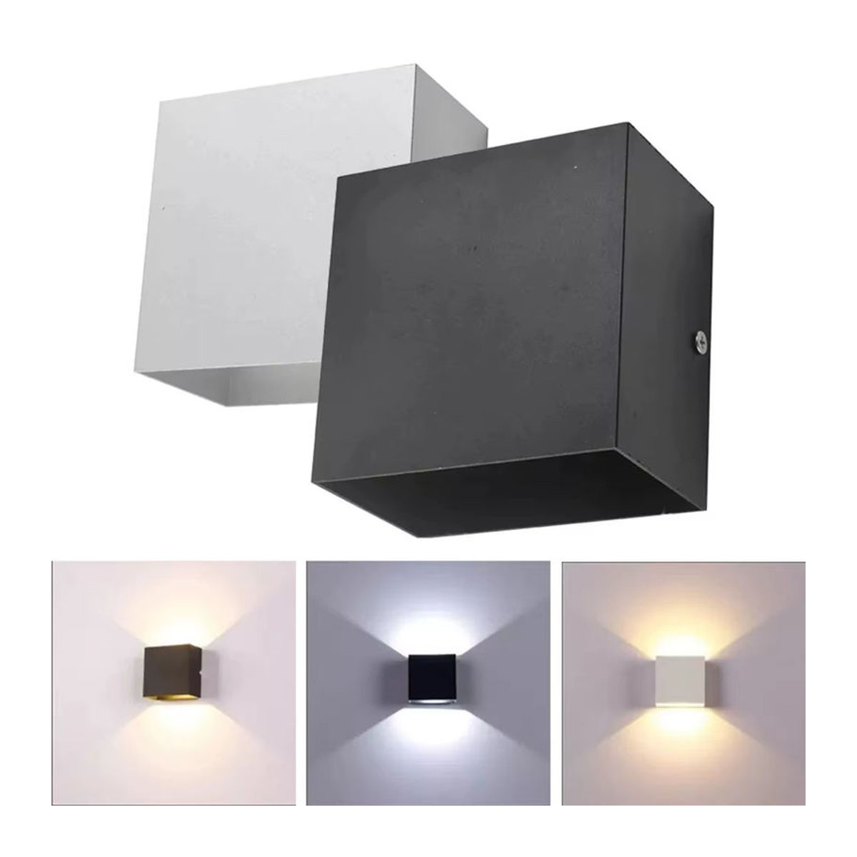 EE LED Wandleuchte IP65 wasserdicht in Schwarz für Outdoor und Indoor im minimalistischen Design - Bild 3