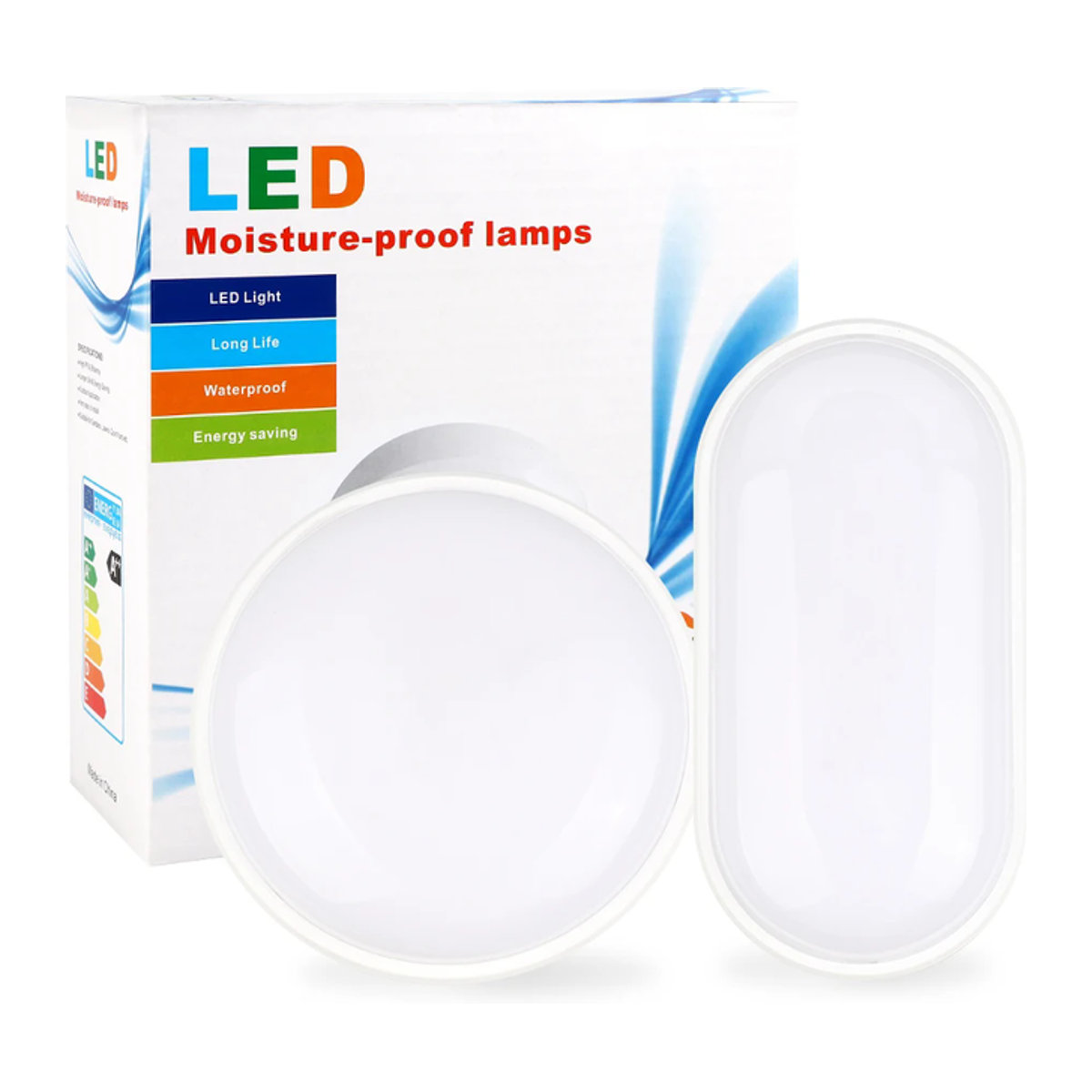 EE LED-Wandleuchte IP65 wasserdicht in Weiß, 20 W, minimalistisches Design für Badezimmer und Outdoor - Bild 1