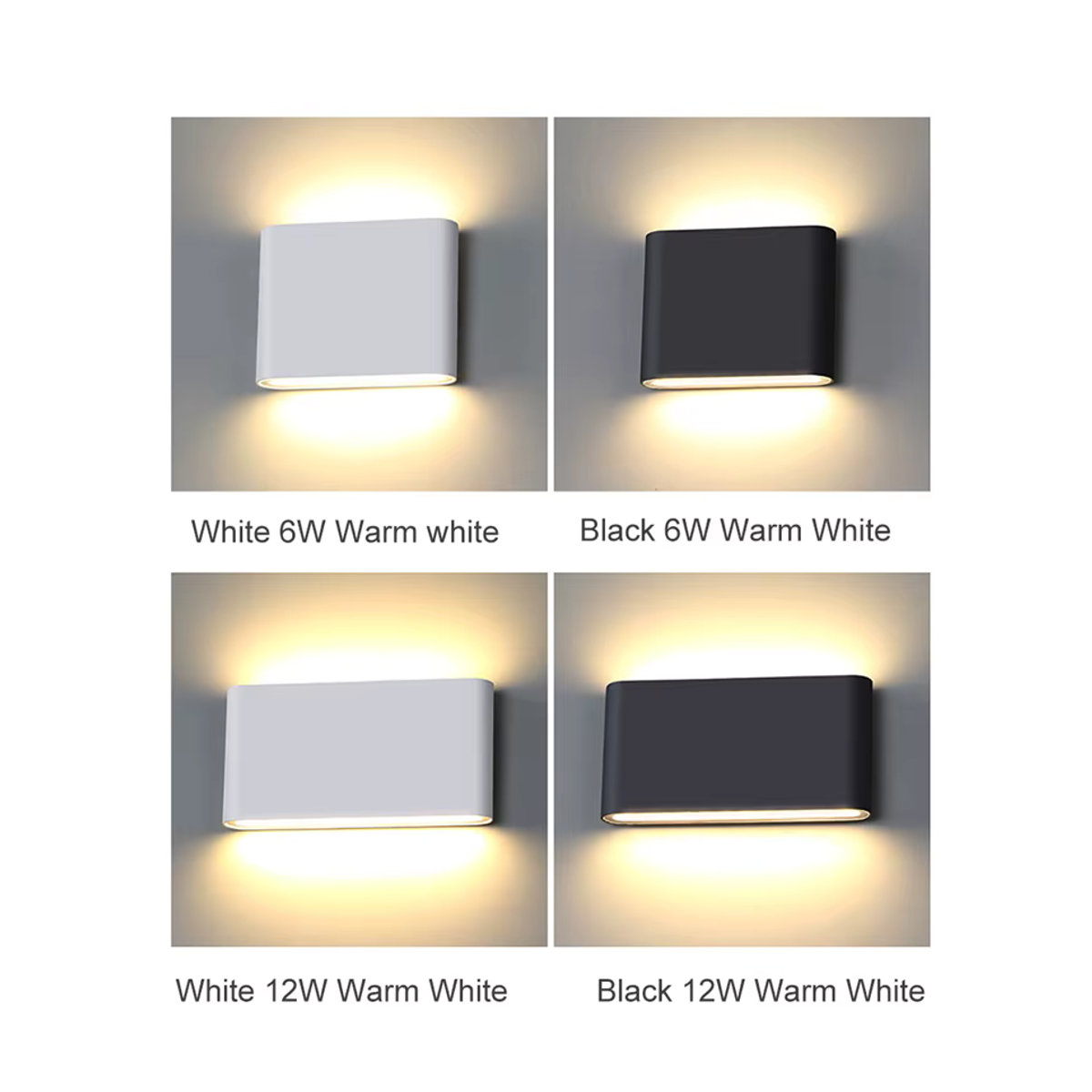 EE Moderne LED Wandleuchte IP65 Wasserdicht für Garten und Außenbereich in Weiß oder Schwarz mit neutralweißem Licht - Bild 2