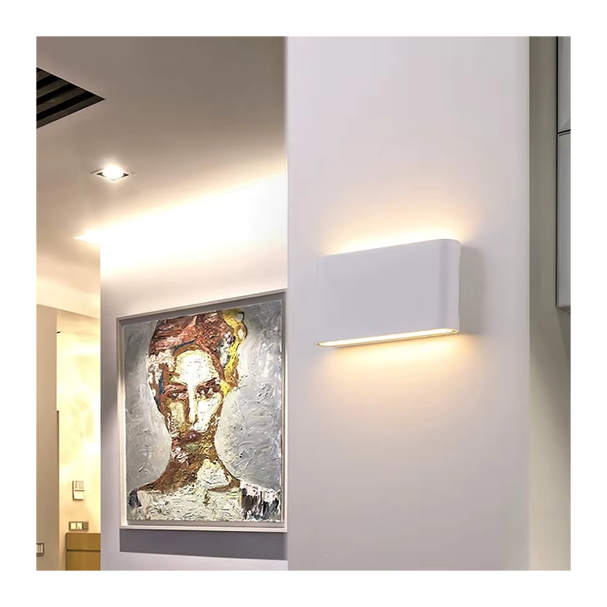 EE Moderne LED Wandleuchte IP65 Wasserdicht für Garten und Außenbereich in Weiß oder Schwarz mit neutralweißem Licht - Bild 5