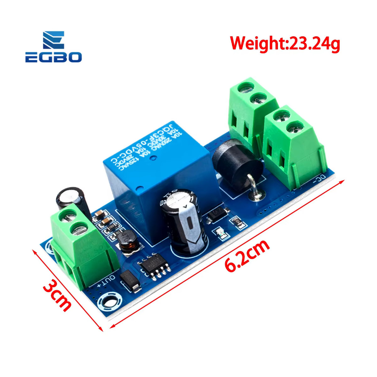 EGBO YX850 Automatisches Stromausfall-Schaltmodul für Lithium-Batterien DC 5V-48V Standby-Notfallkonverter in Blau - Bild 2