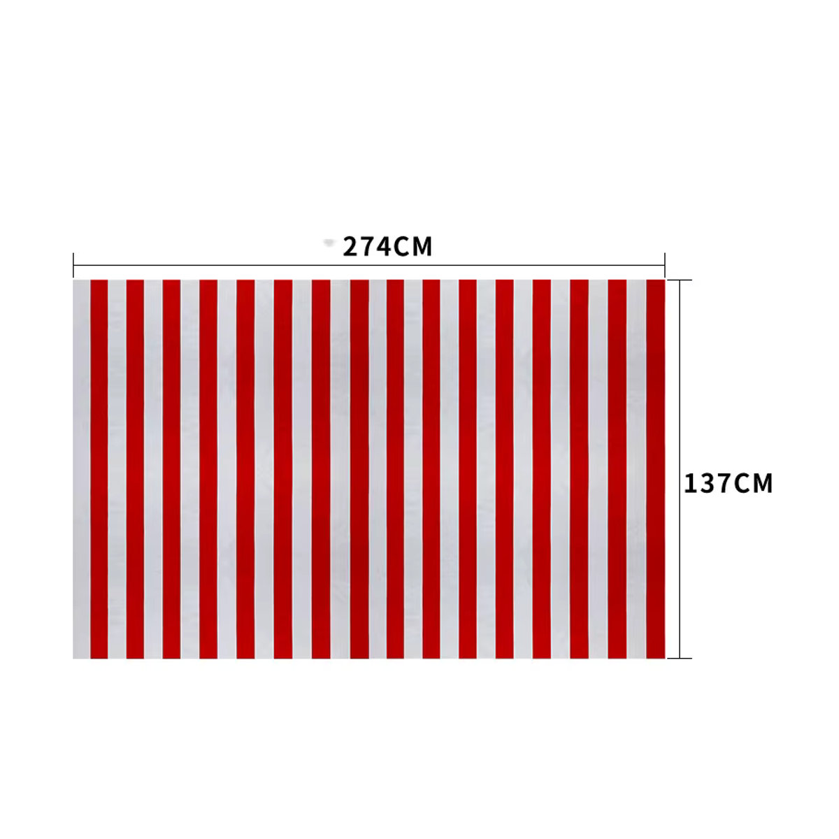 EGW Einweg Tischdecke Weihnachten Rot Weiß Gestreift B: 137 cm, L: 274 cm - Bild 2