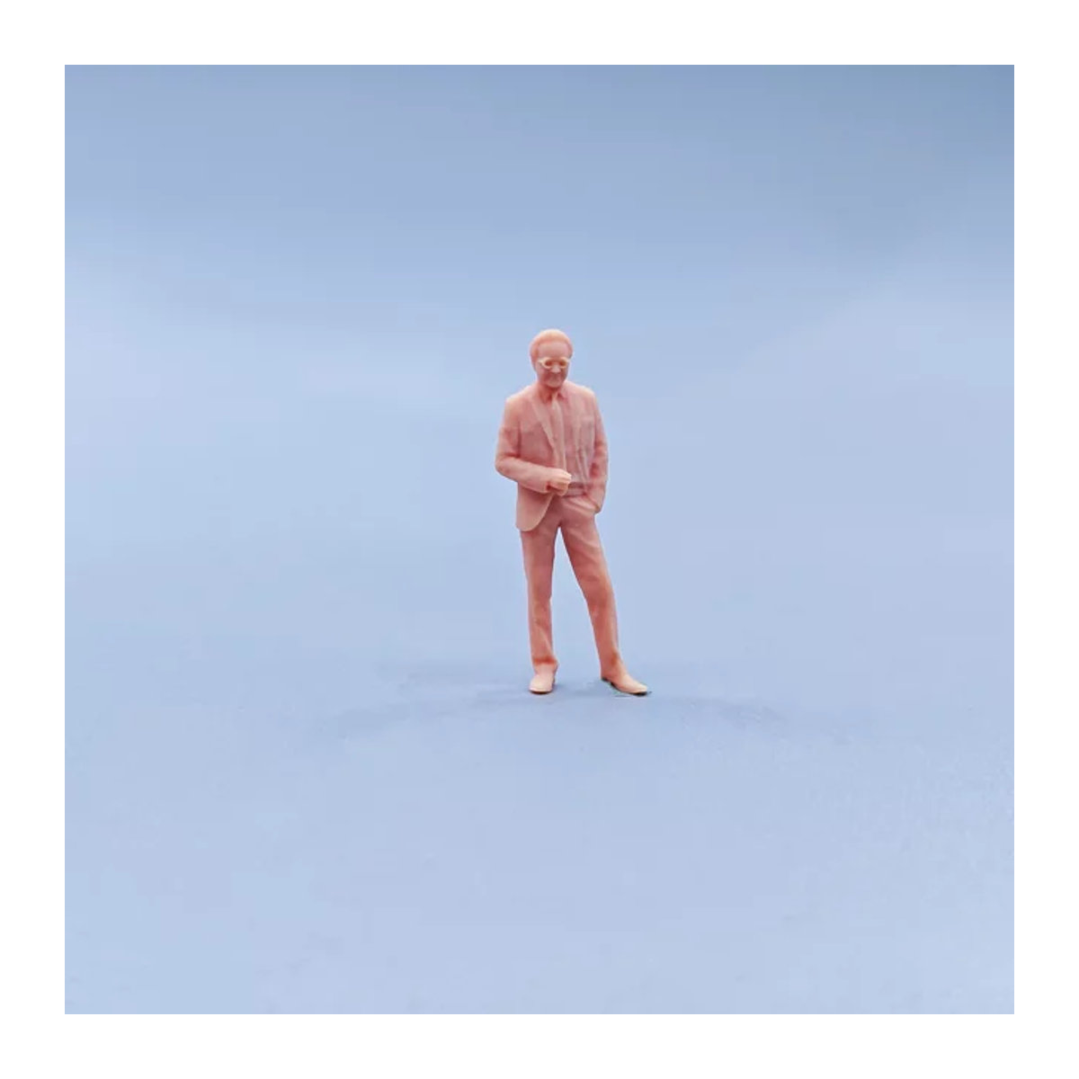 EHCMODEL Miniatur-Figur Mensch aus Kunstharz im Maßstab 1/64, Rosa, Unbemaltes Modell für Diorama - Bild 1