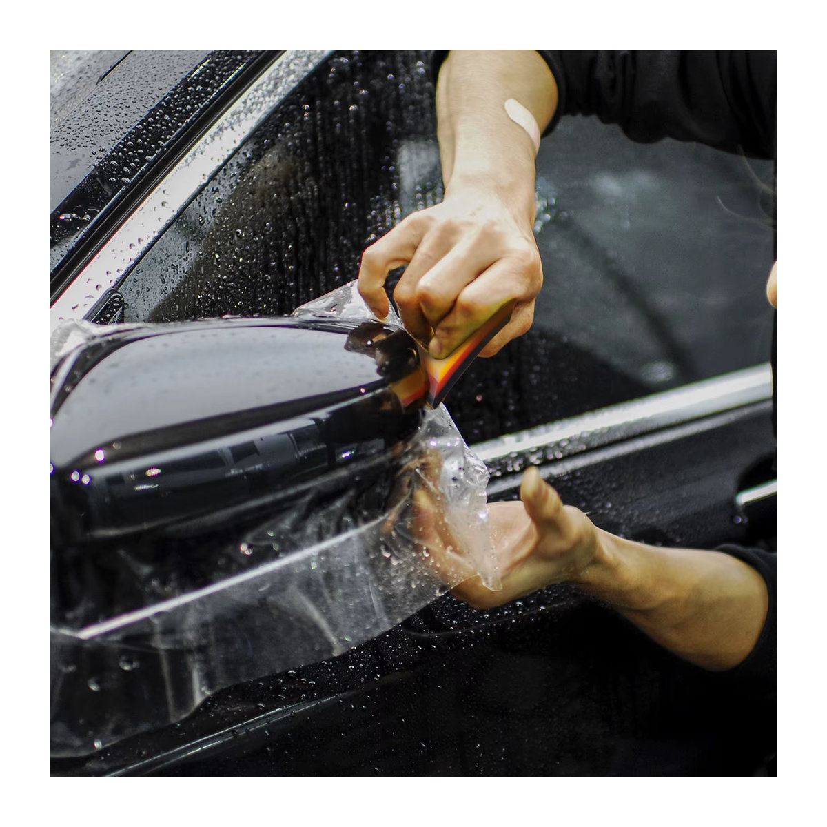 Ehdis 4 Zoll Auto Vinyl TPU Rakel in Mehrfarbig für Fenster Tönung Film und Aufkleber Entfernung, 3-lagiger Gummi Schaber aus Kunststoff - Bild 2