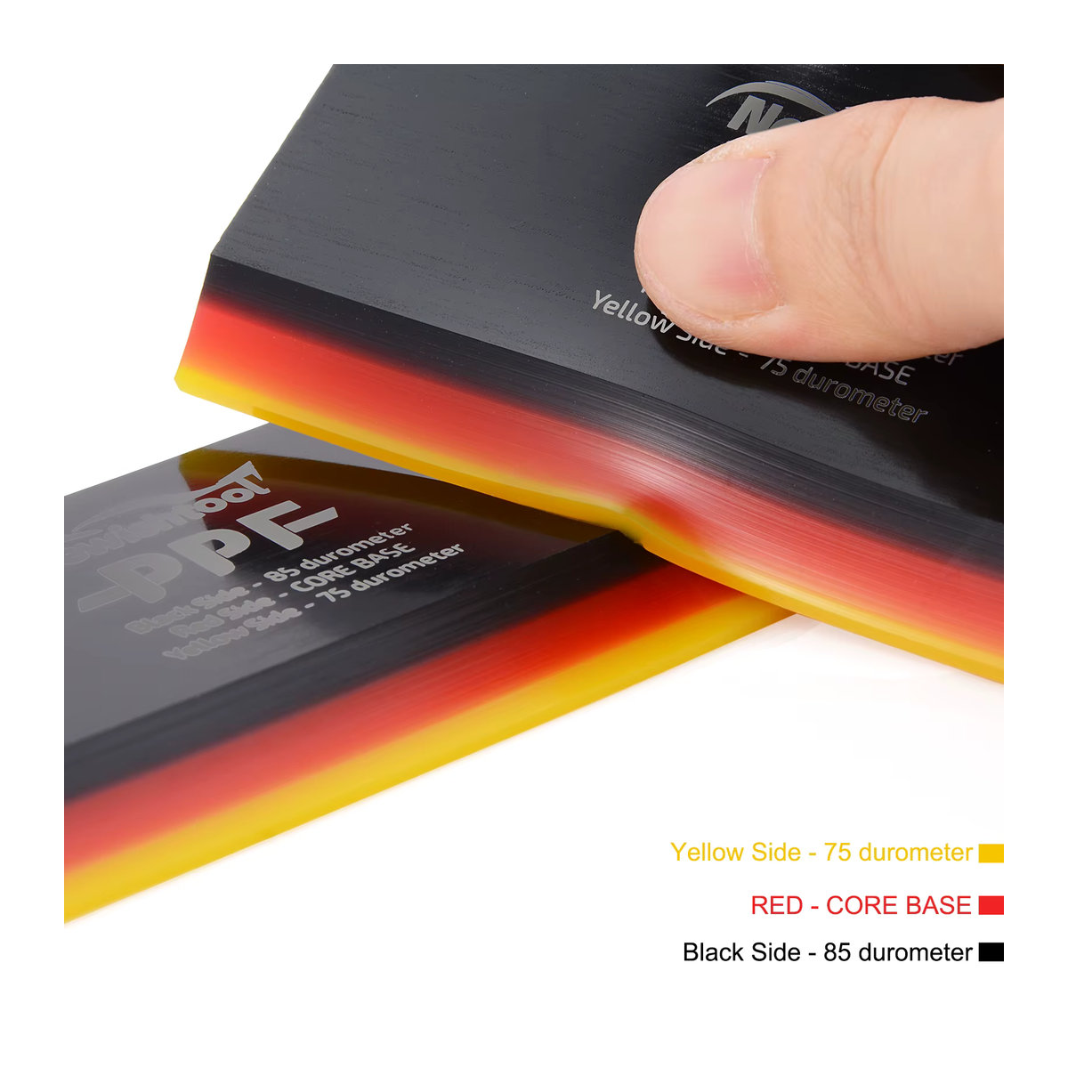 Ehdis 4 Zoll Auto Vinyl TPU Rakel in Mehrfarbig für Fenster Tönung Film und Aufkleber Entfernung, 3-lagiger Gummi Schaber aus Kunststoff - Bild 4