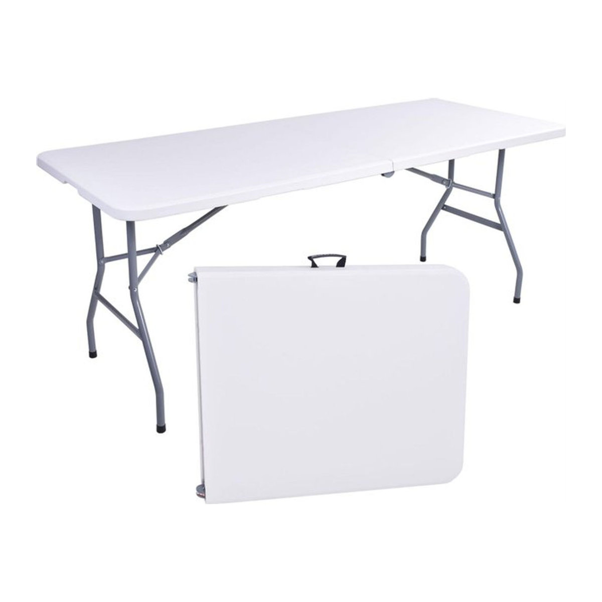 eHokery Cateringtisch Feta White Klappbar im Koffer Weiß 180 cm - Bild 1