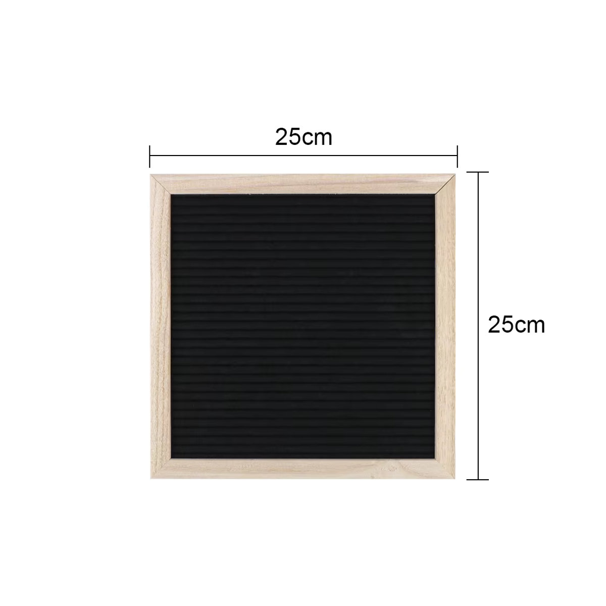 Eichenholz Letter Board mit Filz und Kork in Schwarz, quadratisch, Breite: 25,4 cm, Höhe: 25,4 cm - Bild 2