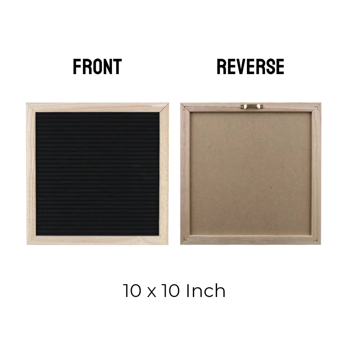 Eichenholz Letter Board mit Filz und Kork in Schwarz, quadratisch, Breite: 25,4 cm, Höhe: 25,4 cm - Bild 4