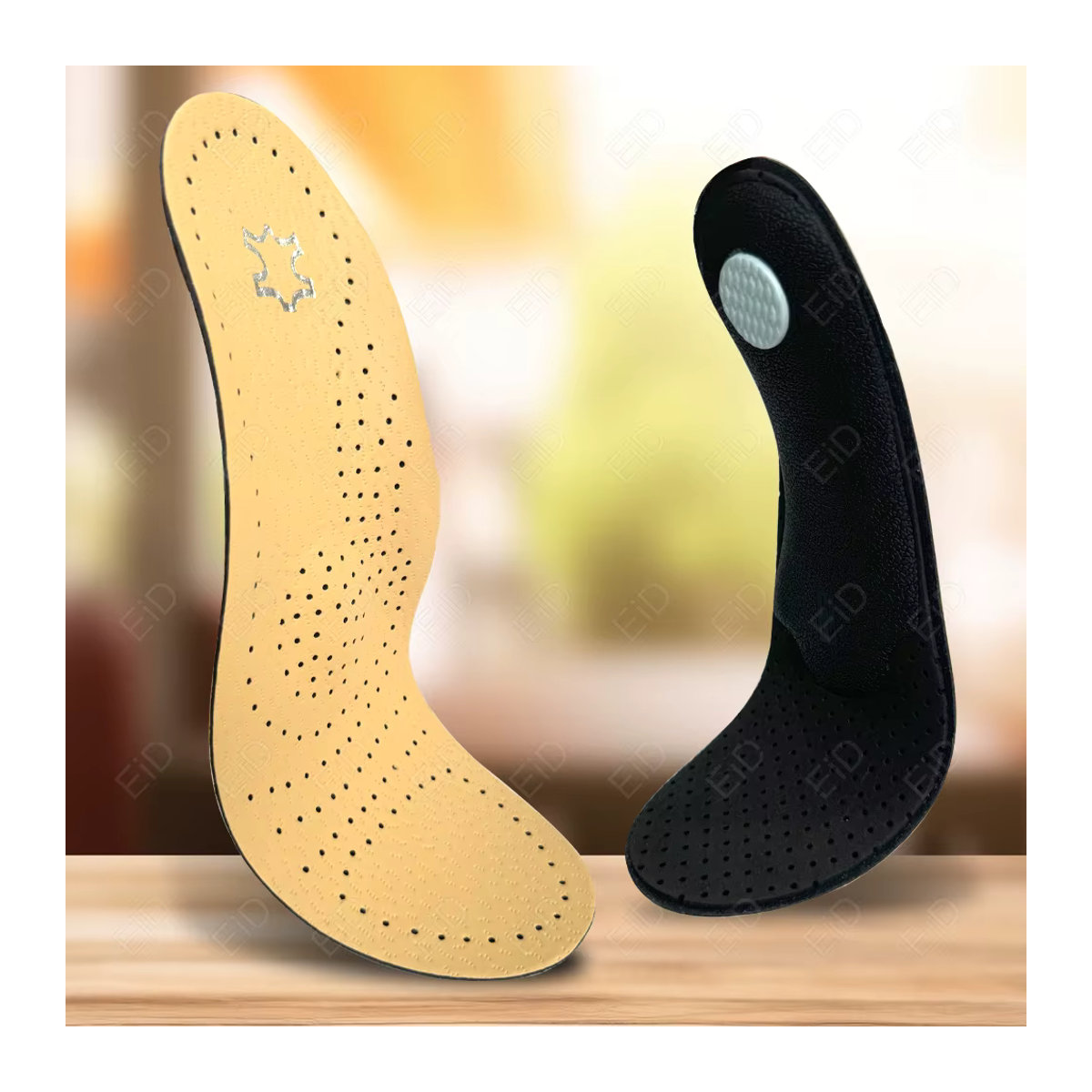 EiD Orthopädische Einlegesohlen aus Leder und Latex mit Aktivkohle und Fußgewölbeunterstützung, mehrfarbig - Bild 4