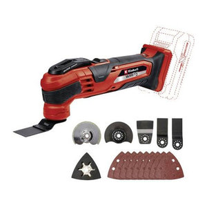 Einhell Power X-Change VARRITO 4465160 Akku-Multifunktionswerkzeug 18V in Rot ohne Akku inkl. Zubehör