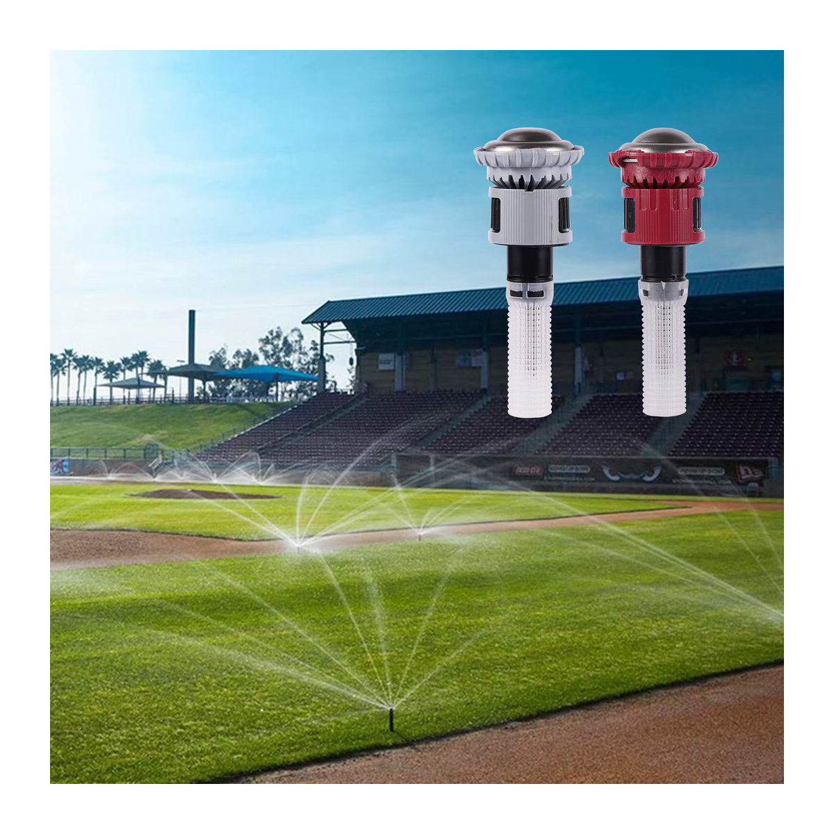 Einstellbarer Pop-Up Sprinkler mit 1/2 Zoll Innengewinde für die Garten- und Rasenbewässerung, 45 bis 270 Grad einstellbar, Multicolor - Bild 2