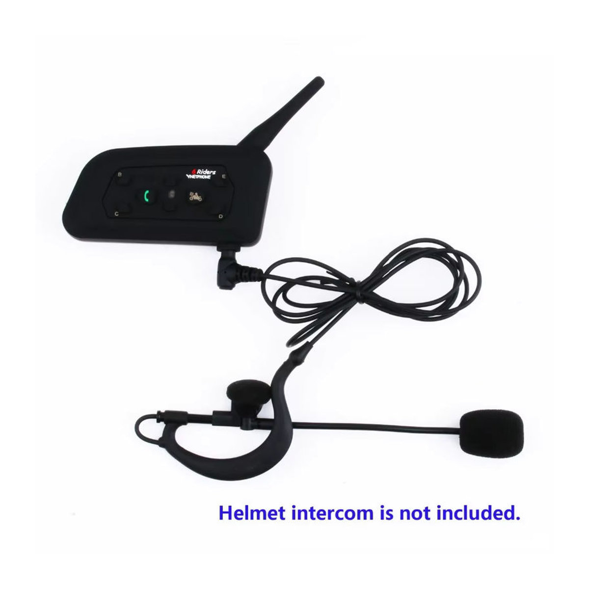 ejeas V6C Schiedsrichter Ohrhaken Kopfhörer mit 3,5mm Buchse und Mikrofon in Schwarz für Vnetphone V6C/V4C Motorrad Helm Interphone - Bild 2
