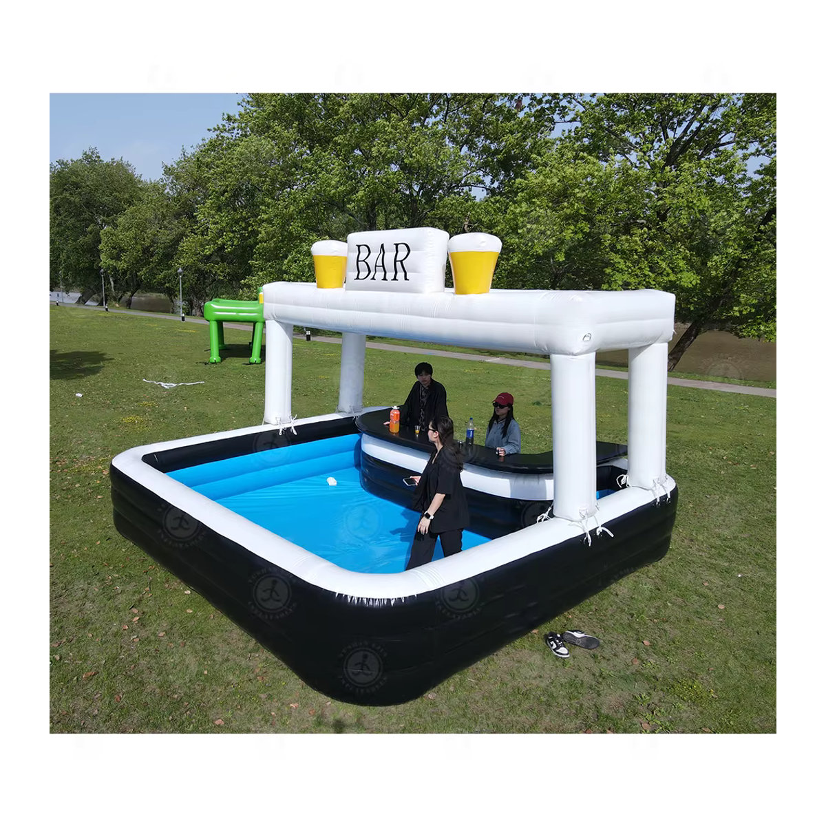 Ejia Aufblasbare Schwimmende Pool Bar für Garten und Party, 15ft Wasser Bar für Events und Freizeit - Bild 3