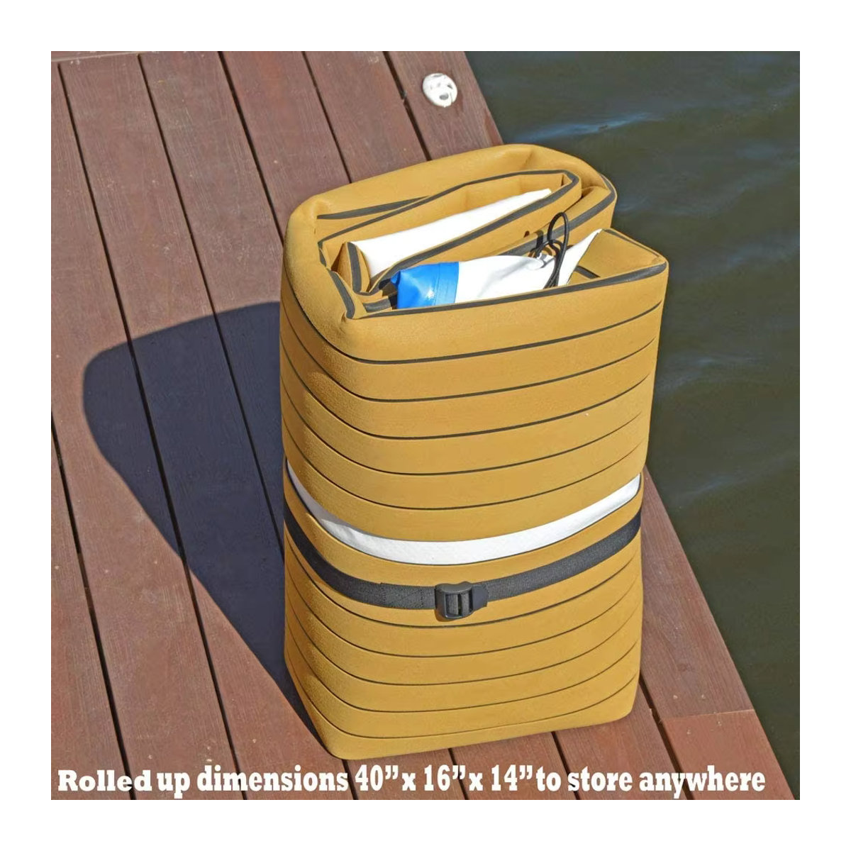 Ejia Drop Stitch PVC Aufblasbare Schwimmplattform mit Stahlleiter - Bild 4