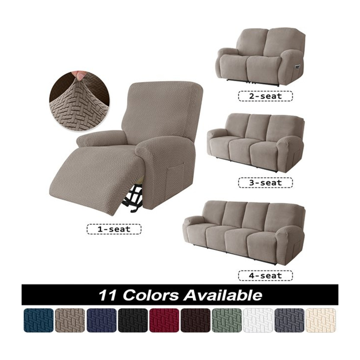 Elastische Sofa Abdeckung aus Jacquard als Stretch Schonbezug für dein Sofa oder deinen Sessel - Bild 1