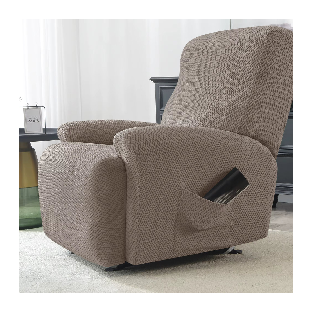 Elastische Sofa Abdeckung aus Jacquard als Stretch Schonbezug für dein Sofa oder deinen Sessel - Bild 3
