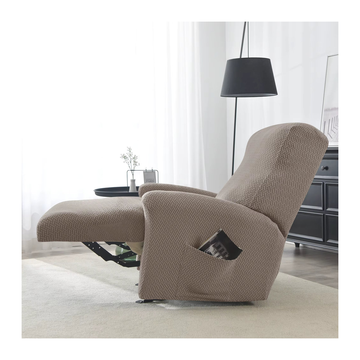 Elastische Sofa Abdeckung aus Jacquard als Stretch Schonbezug für dein Sofa oder deinen Sessel - Bild 4