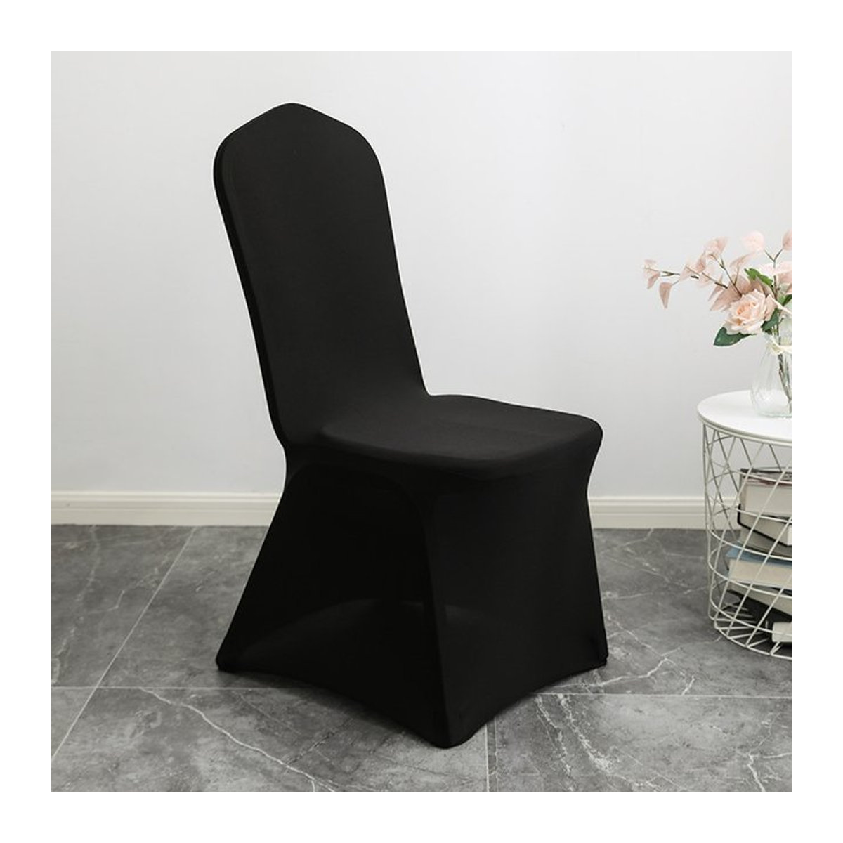 Elastische Stuhlbezüge im europäischen und amerikanischen Stil für dein Esszimmer, Dunkelgrau, Größe M - Bild 1