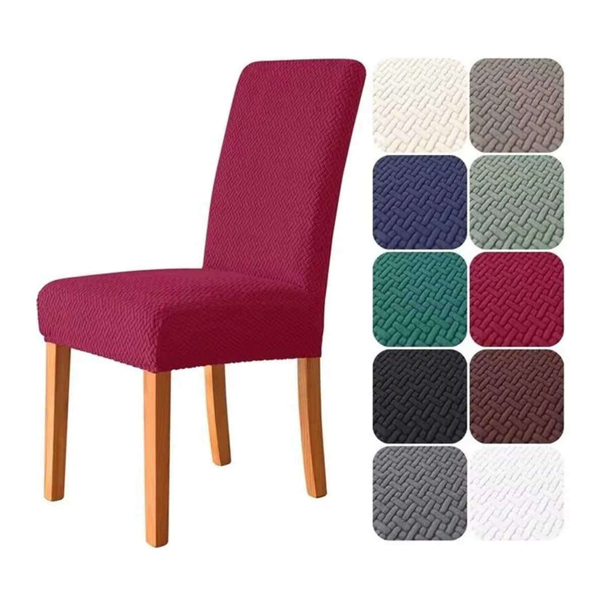 Elastische Stuhlüberzug Universalgröße in Gelb für Wohnzimmer und Esszimmer - Bild 1