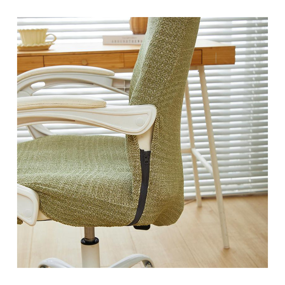 Elastischer Chenille Bürostuhlbezug von Bestbags, abnehmbare Hülle für drehbare Computerstühle und Gaming-Sessel, 1 Stück - Bild 1