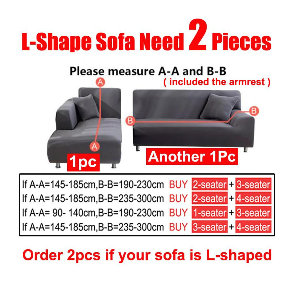 Elastischer Jacquard Sofabezug für Couch und Sessel, 3-Sitzer, Breite: 190-230 cm - Bild 3