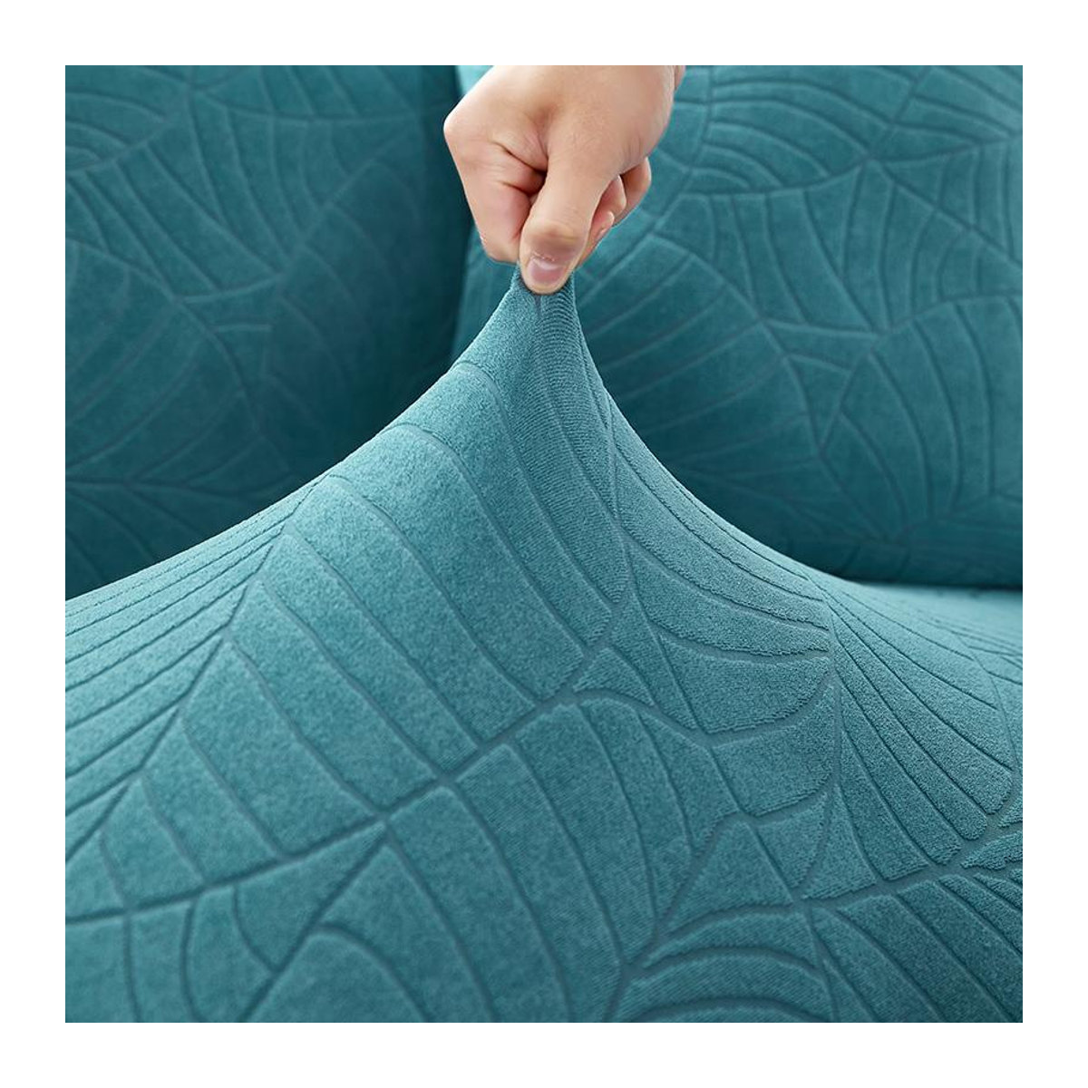 Elastischer Jacquard-Sofabezug von Your Warm Home für Sessel und Sofas, Farbe: Grau, Breite: 90-140 cm - Bild 3