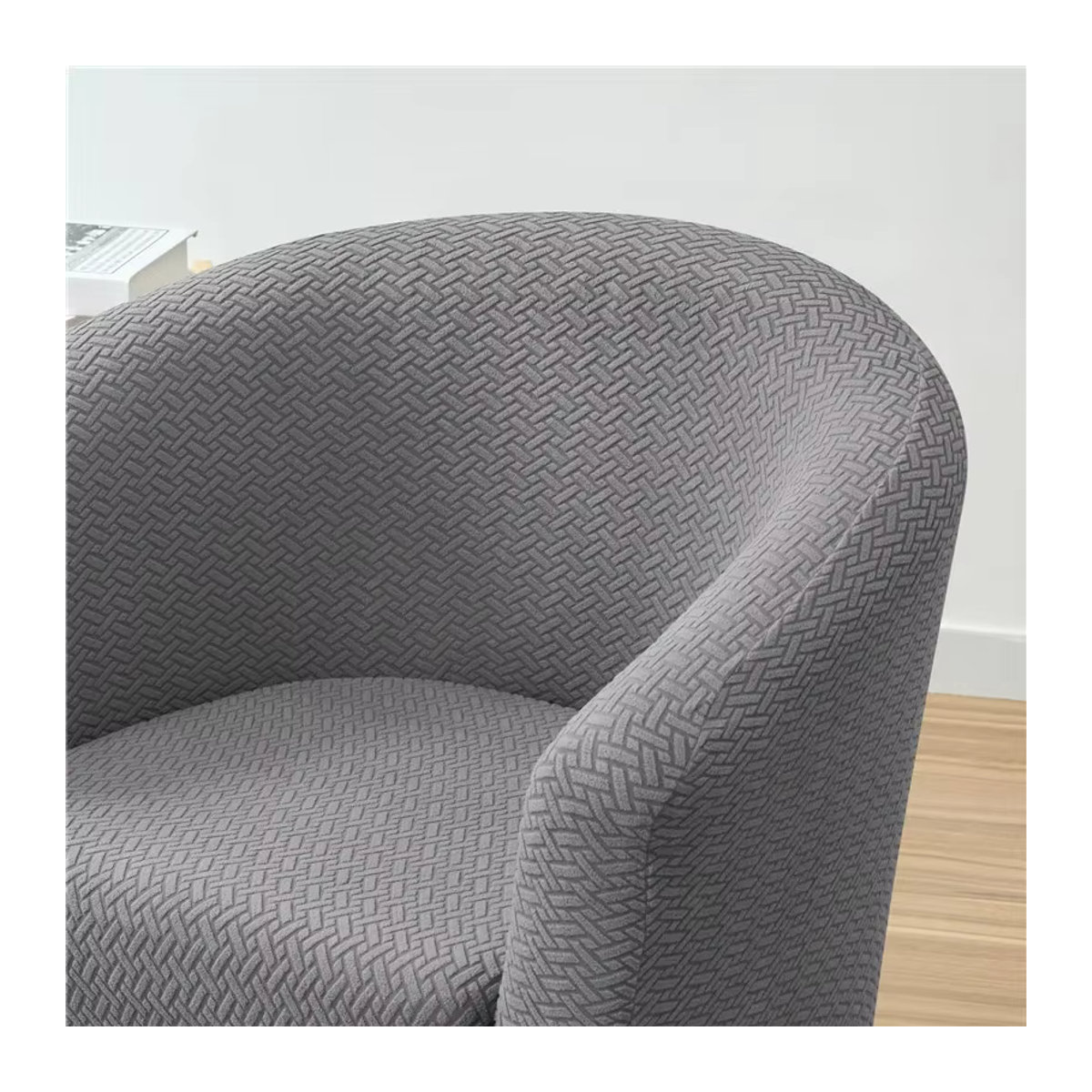 Elastischer Jacquard-Stuhlbezug von WANERQU als Schonbezug für Sessel und Club-Stühle in Mehrfarbig - Bild 5