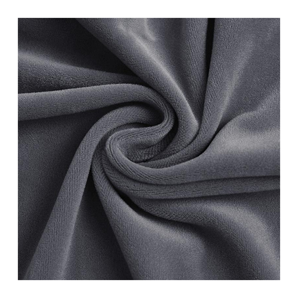 Elastischer Samtstoff-Sofabezug für 2-Sitzer von A Family Of Home Textiles in Grau - Bild 1