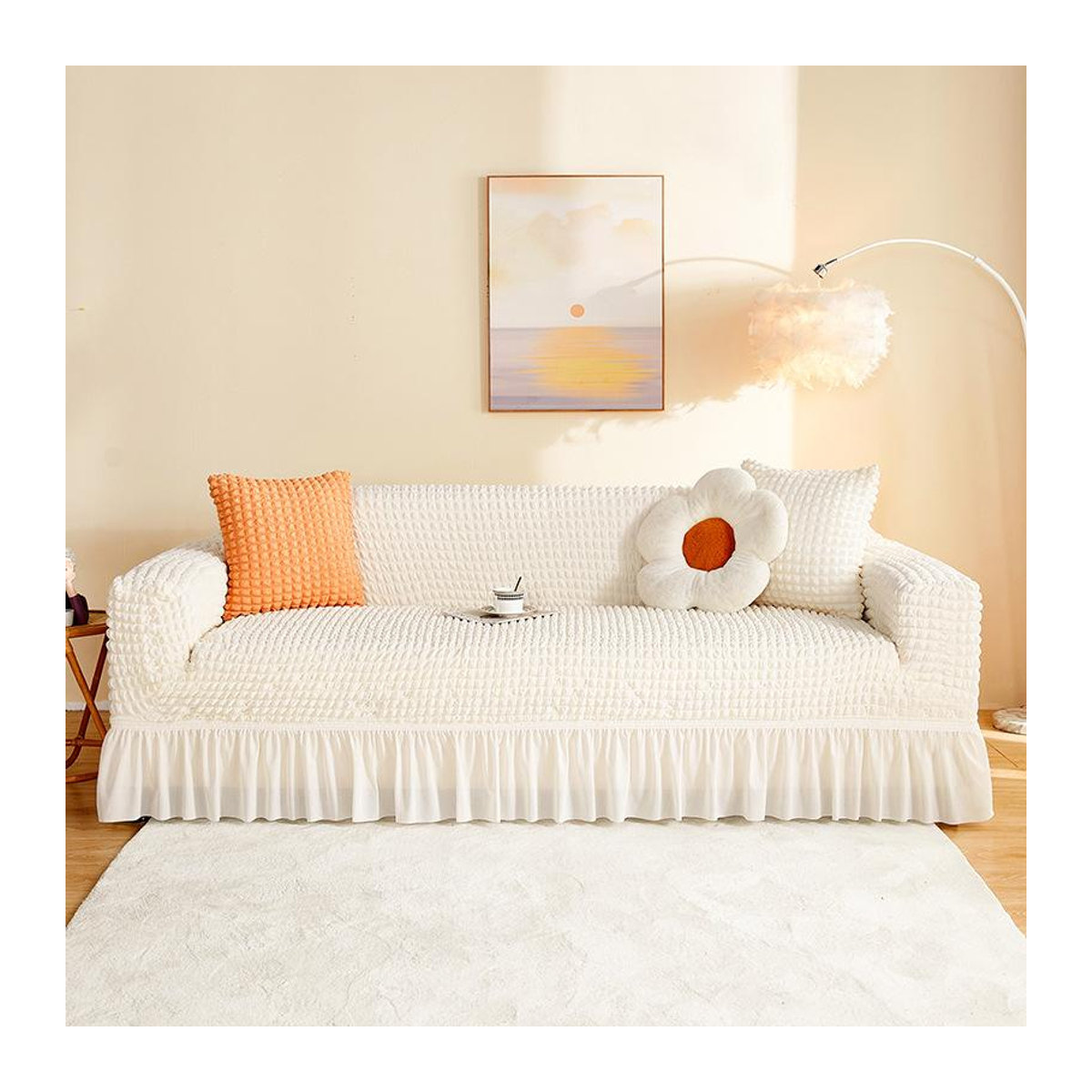 Elastischer Sofabezug von Your Warm Home in Grün für 1-Sitzer, Breite: 90-140 cm - Bild 1