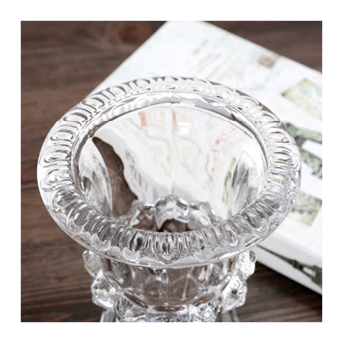 Elegante Klarglas Blumenvase in Transparent für Tischdekoration, Höhe: 36,0 cm, Breite: 36,0 cm, Tiefe: 36,0 cm - Bild 2