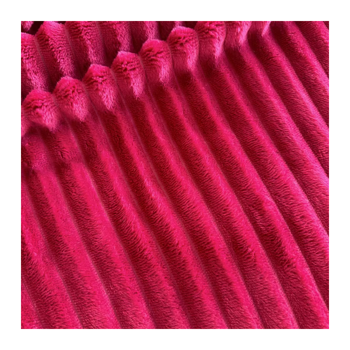 Elegante rote Strickdecke mit hypoallergenem Kunstkaninchenfell für ein gemütliches Gefühl - Bild 3