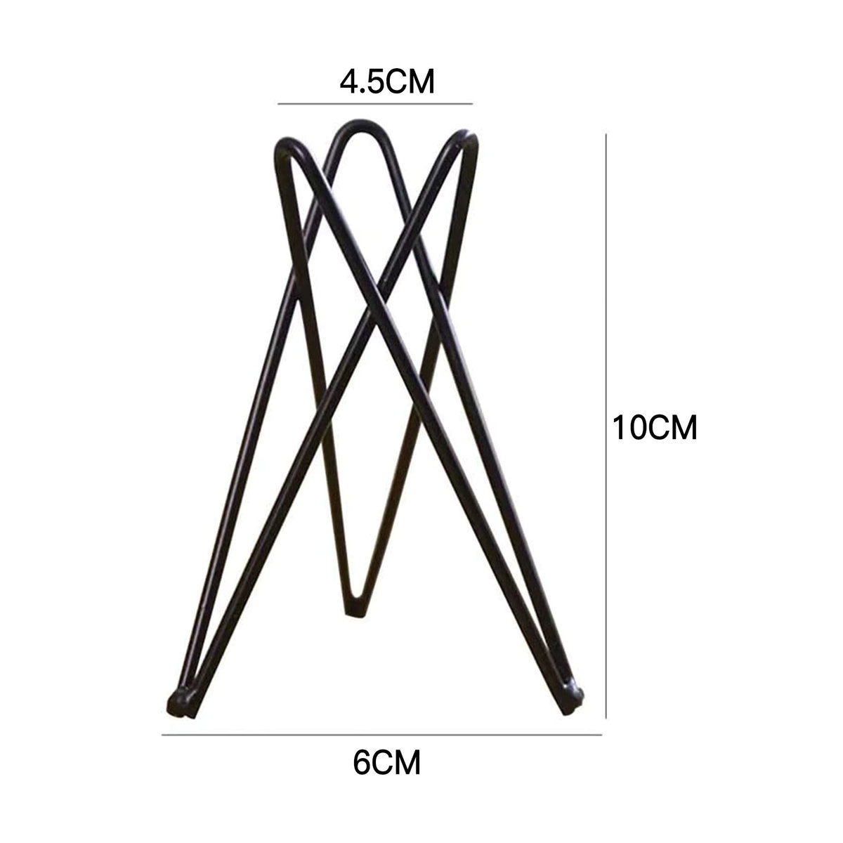 Eleganter geometrischer Luftpflanzenhalter für den Schreibtisch in Schwarz - Bild 2