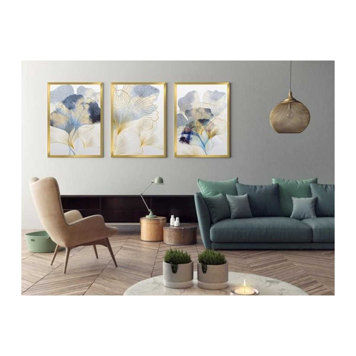 Elegantes Poster im goldenen Rahmen mit Premium-Fotopapier und Plexiglas, B/H: 30 x 40 cm - Bild 2