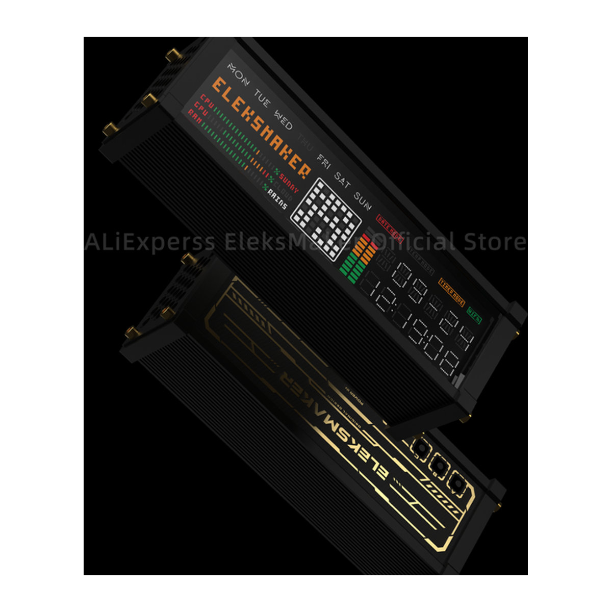 EleksMaker EleksTube IPS Eleks WFD2 Retro Glows Analog Nixie Tube Eleekstube-Uhr in Schwarz aus Metall - Bild 1