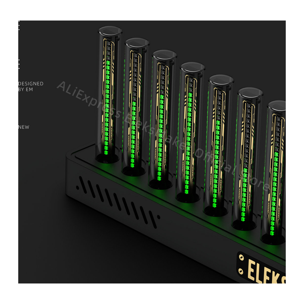 EleksMaker T10 Retro Glow Tube Musik Spektrometer als Desktop Ornament in Schwarz - Bild 1