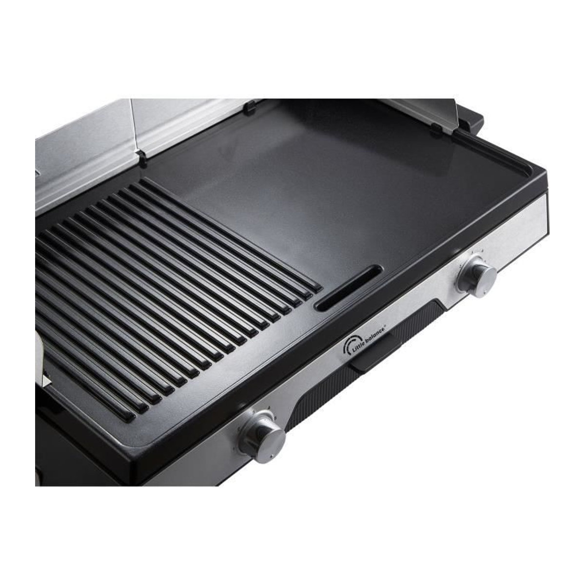 Elektrische Plancha LITTLE BALANCE 8735 in Grau mit 2200W und PFAS-freier Mikrokeramikbeschichtung, B/T: 50 x 30 cm - Bild 2