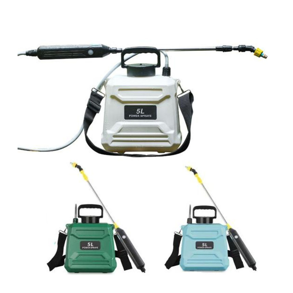 Elektrischer Gartensprüher von Live City Fashion Home Decor mit 5L Fassungsvermögen, blau, inklusive wiederaufladbarem 18650 mAh Akku und Teleskop-Sprühstab - Bild 4