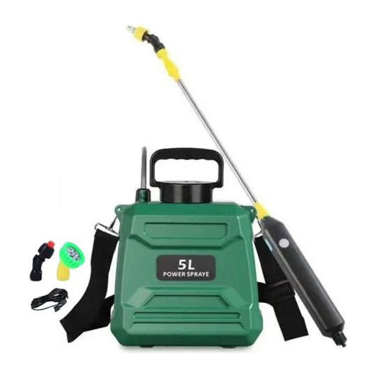 Elektrischer Gartensprüher von Live City Fashion Home Decor mit 5L Fassungsvermögen, wiederaufladbarem 18650 mAh Akku und Teleskop-Sprühstab in Grün - Bild 1