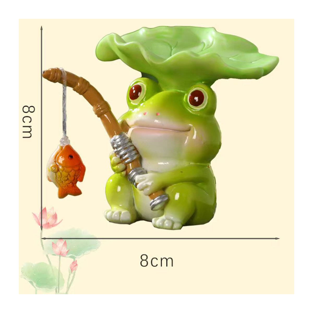 ELESAHOME Dekorative Harz Figuren für Topfpflanzen und Landschaftsgestaltung als Schreibtisch Ornament Set mit Panda, Frosch, Katze und Schwein - Bild 3