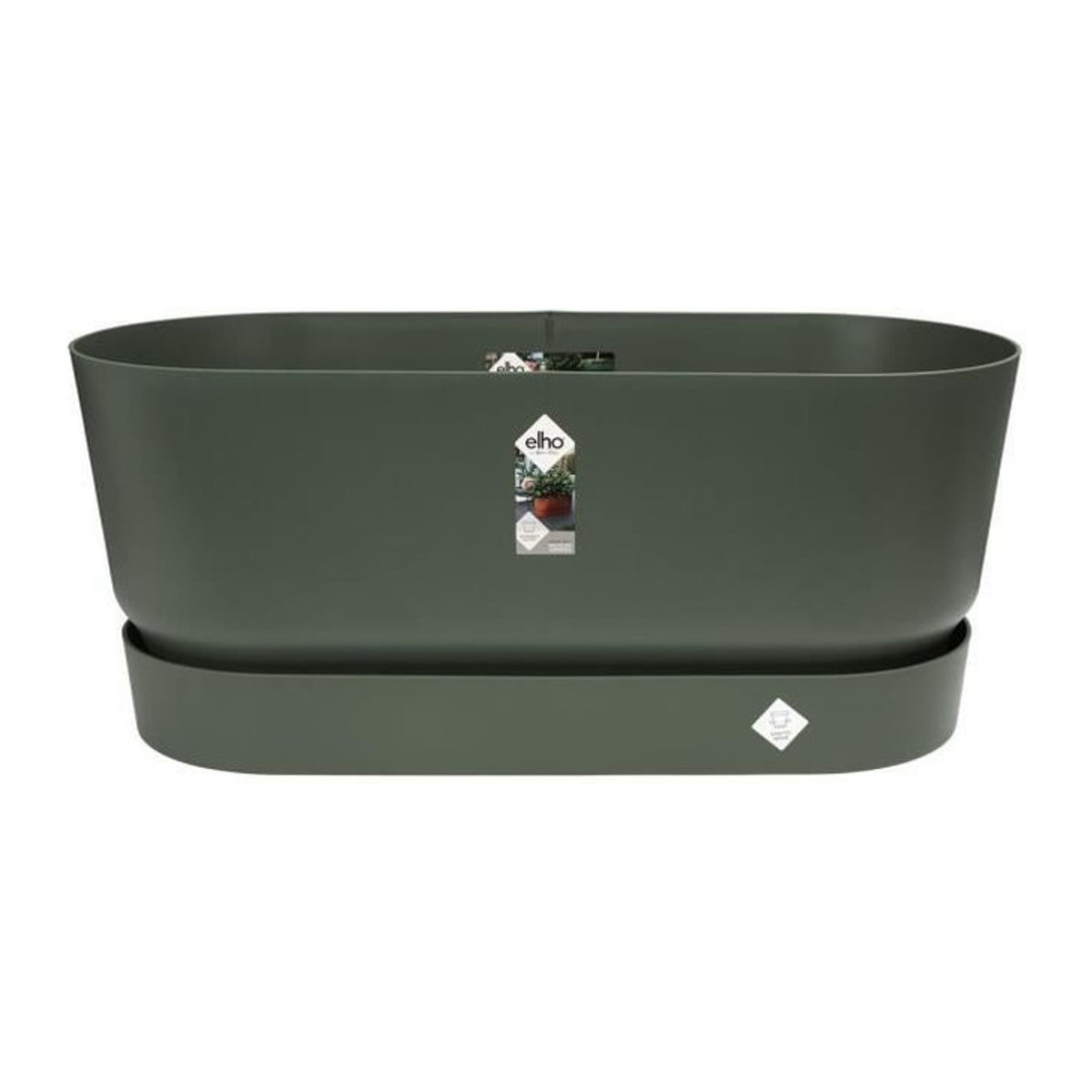 ELHO Pflanzkasten Greenville Terrasse mit Rädern in Blattgrün, B: 78 cm, T: 35 cm, H: 33,5 cm - Bild 1
