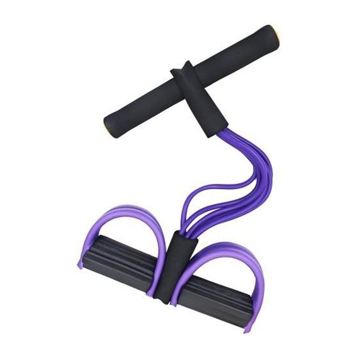 EliteEra 6-Röhren Sit-up Pedal Widerstandsband mit Griff in Blau, multifunktionales elastisches Spannseil für Yoga und Körperdehnung im Heimfitnessstudio - Bild 1