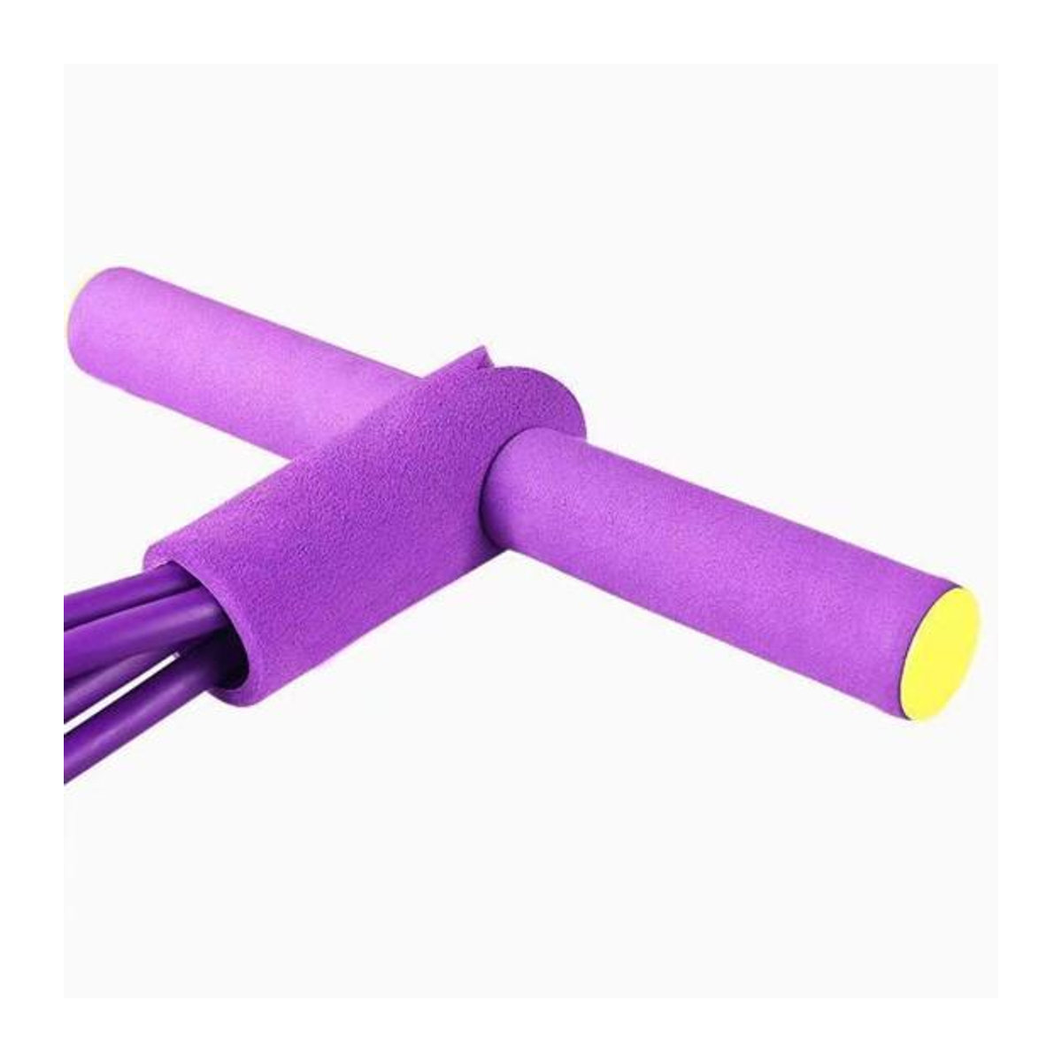 EliteEra 6-Röhren Sit-up Pedal Widerstandsband mit Griff in Blau, multifunktionales elastisches Spannseil für Yoga und Körperdehnung im Heimfitnessstudio - Bild 2