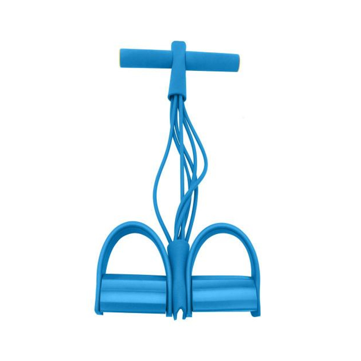 EliteEra 6-Röhren Sit-up Pedal Widerstandsband mit Griff in Blau, multifunktionales elastisches Spannseil für Yoga und Körperdehnung im Heimfitnessstudio - Bild 3