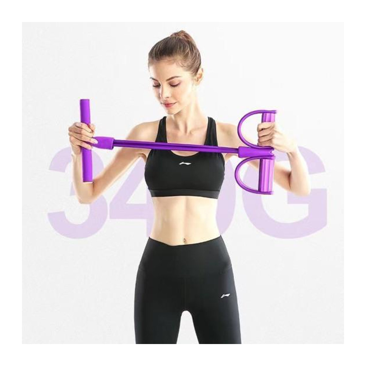 EliteEra 6-Röhren Sit-up Pedal Widerstandsband mit Griff in Blau, multifunktionales elastisches Spannseil für Yoga und Körperdehnung im Heimfitnessstudio - Bild 5