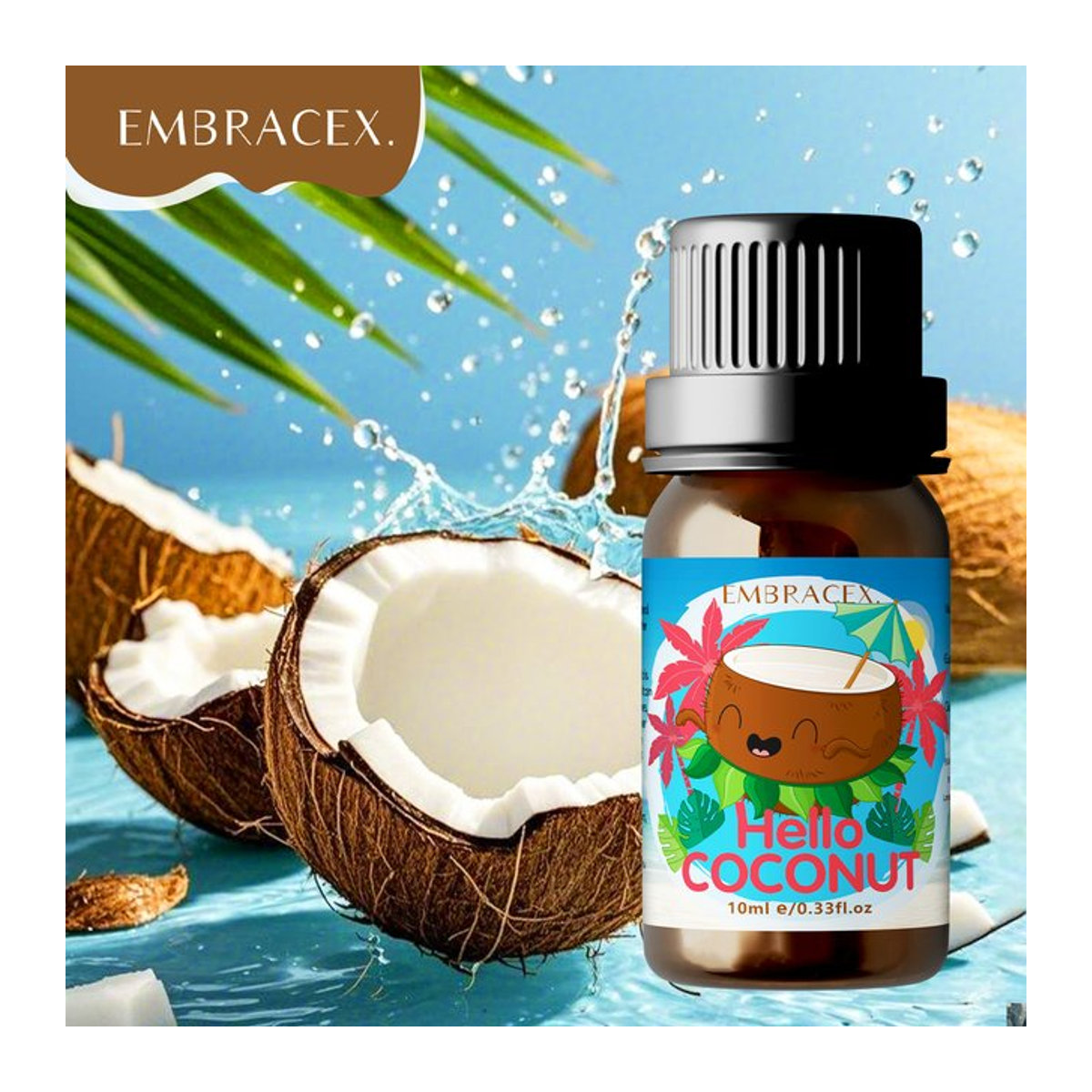 Embracex Ätherisches Kokosnussöl Sommerduft 10 ml für Kerzenherstellung und Parfüm - Bild 1