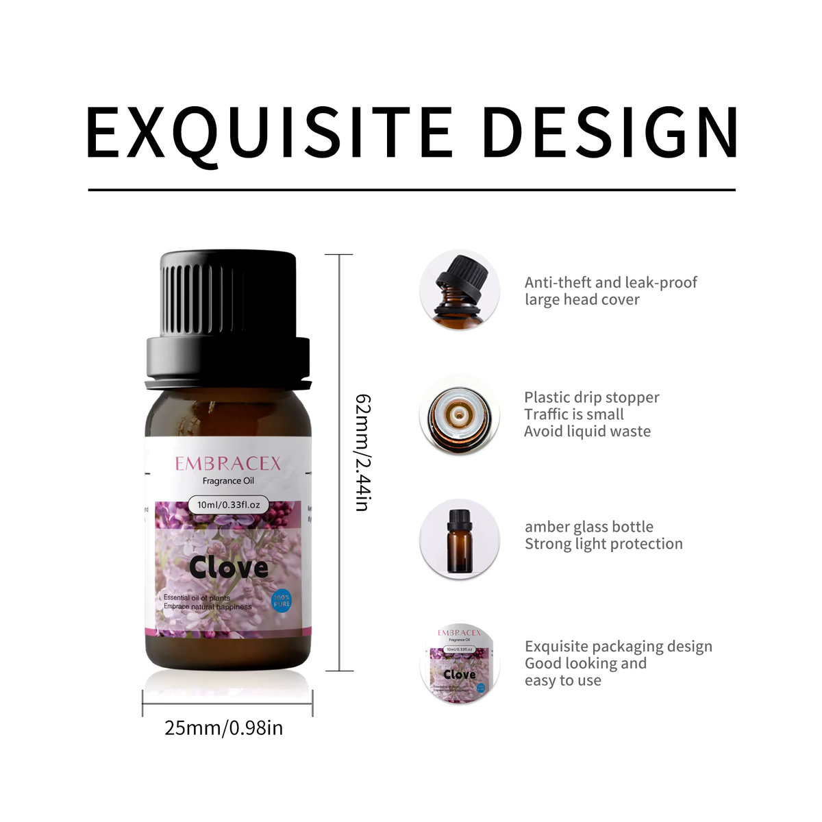 EMBRACEX Ätherisches Nelkenöl für Aromatherapie, 10 ml - Bild 2