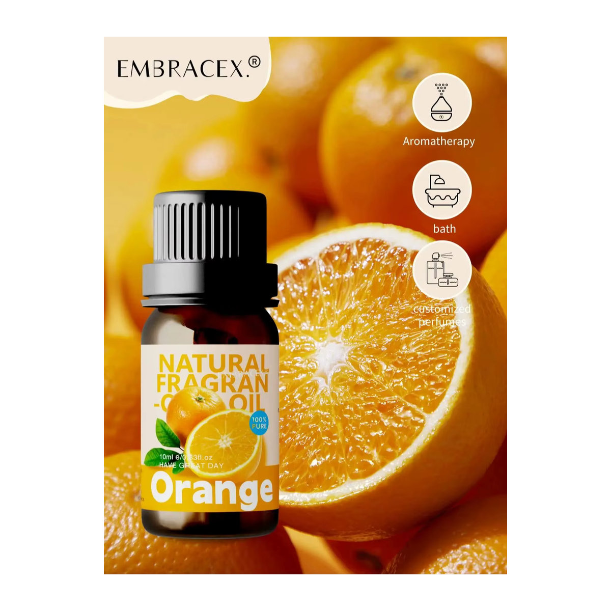 Embracex Ätherisches Öl Citrus Orange 10 ml - Bild 5