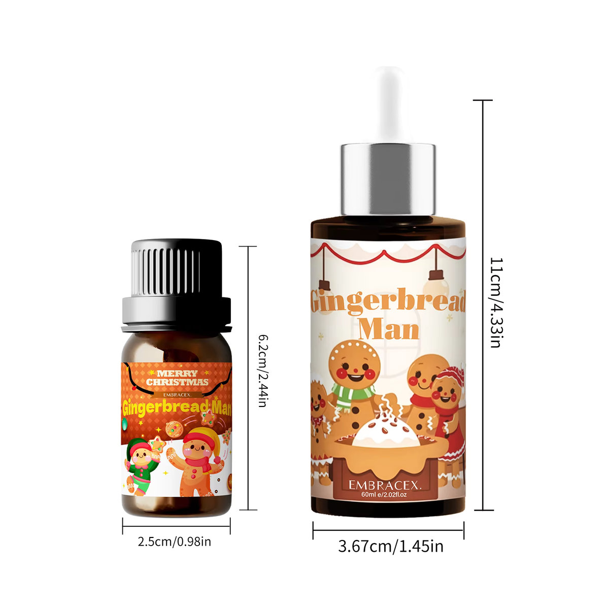 EMBRACEX Ätherisches Öl Lebkuchenmann Duft für Weihnachtskerzen, 10 ml und 60 ml - Bild 3