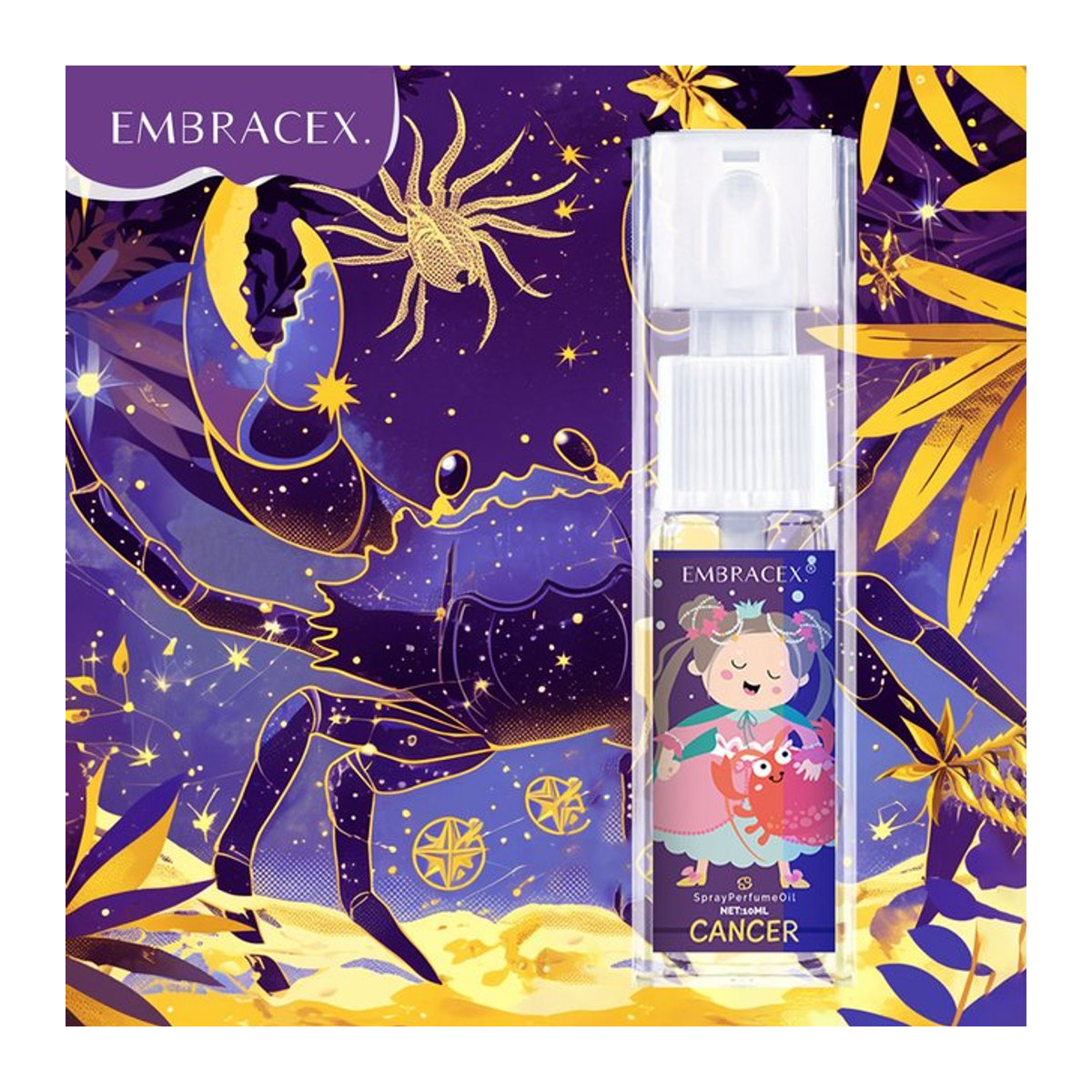 EMBRACEX Krebsspray Parfüm mit aromatischen ätherischen Ölen und 12 Sternzeichen für Damen, 10 ml - Bild 1